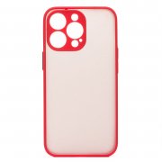 Чехол-накладка PC041 для Apple iPhone 14 Pro (черно-красная) — 1