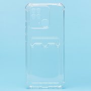 Чехол-накладка - SC278 с картхолдером для Xiaomi Redmi 10C (прозрачная) (206002) — 1
