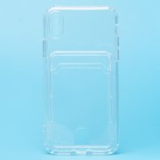 Чехол-накладка с картхолдером для Apple iPhone XS (прозрачная) — 1