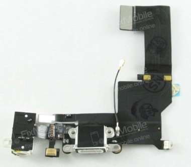 Шлейф для Apple iPhone 5S на разъем зарядки/разъем гарнитуры/микрофон (белый) — 1