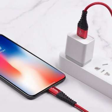 Кабель HOCO X38 Cool Charging для Apple (USB - Lightning) красный — 2