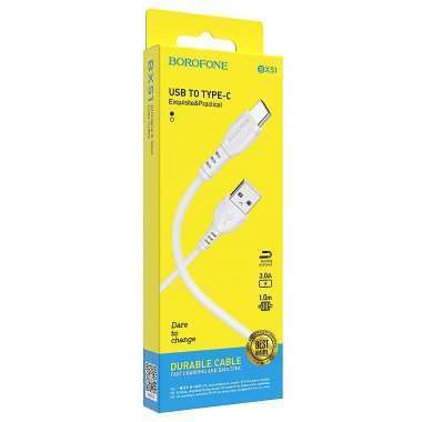 Кабель Borofone BX51 (USB - Type-C) белый &mdash; 2