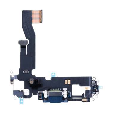 Шлейф для Apple iPhone 12 Pro на разъем зарядки/микрофон (синий) Премиум — 1