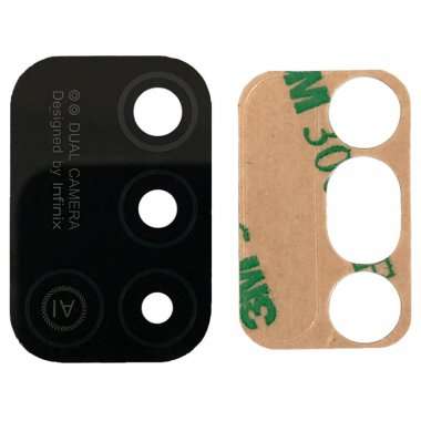 Стекло камеры для Infinix Hot 11 Play (черное) &mdash; 1