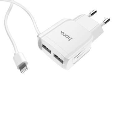 Сетевое зарядное устройство Hoco C59A (USB - Lightning) (белое) — 5